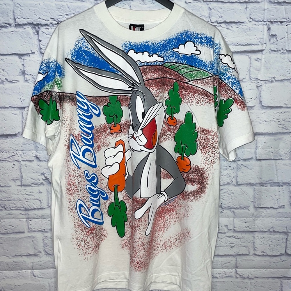 Bugs Bunny AOP Short Sleeve Tee Large Print Looney Tunes